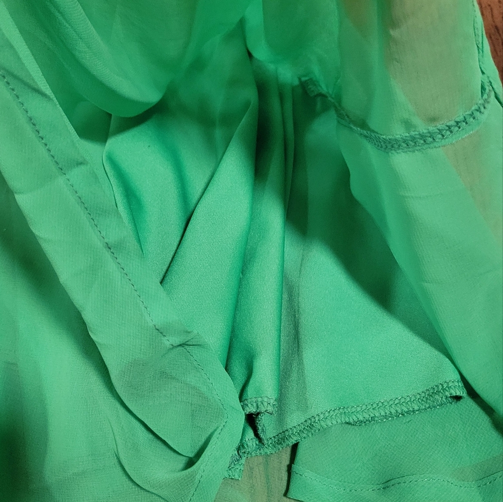 Funky Soul Sz S Chic Green Halter Mini Dress - Picture 11 of 12